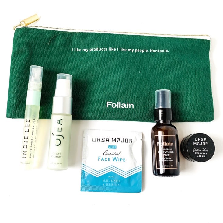 Follain Clean Essentials Kit March 2019 - All Contents Front