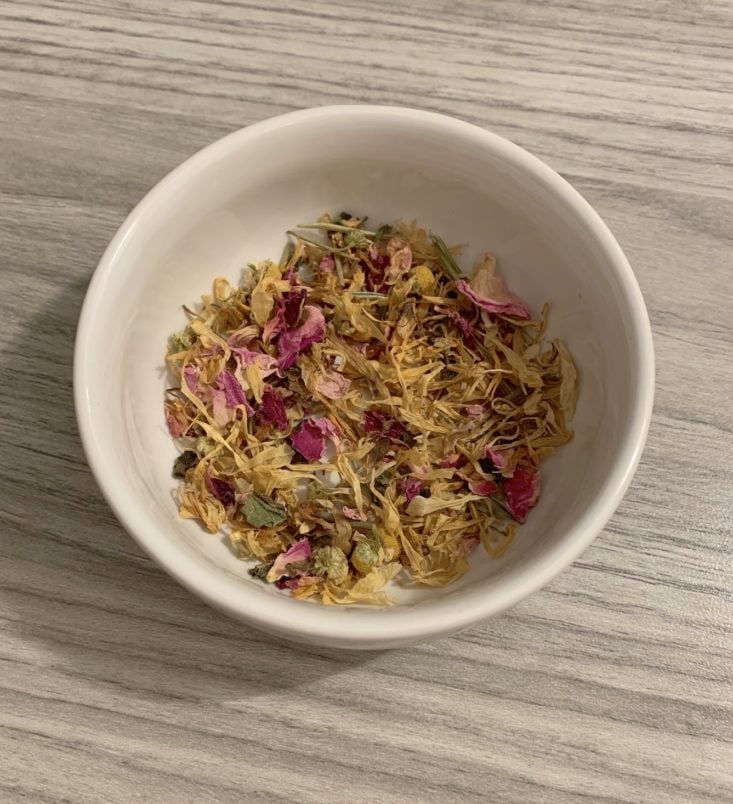 Gaia Moon Box March 2019 - Soapy Layne Floral Facial Steam In Bowl Top