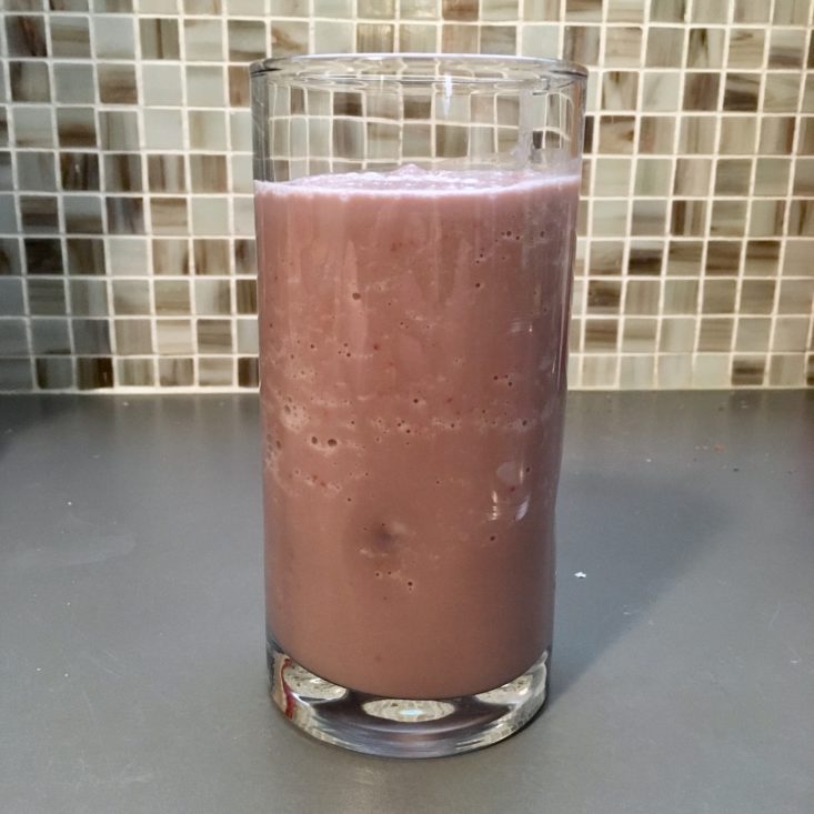 Home Chef Subscription Box Review March 2019 - Smoothie Finished In Glass Front