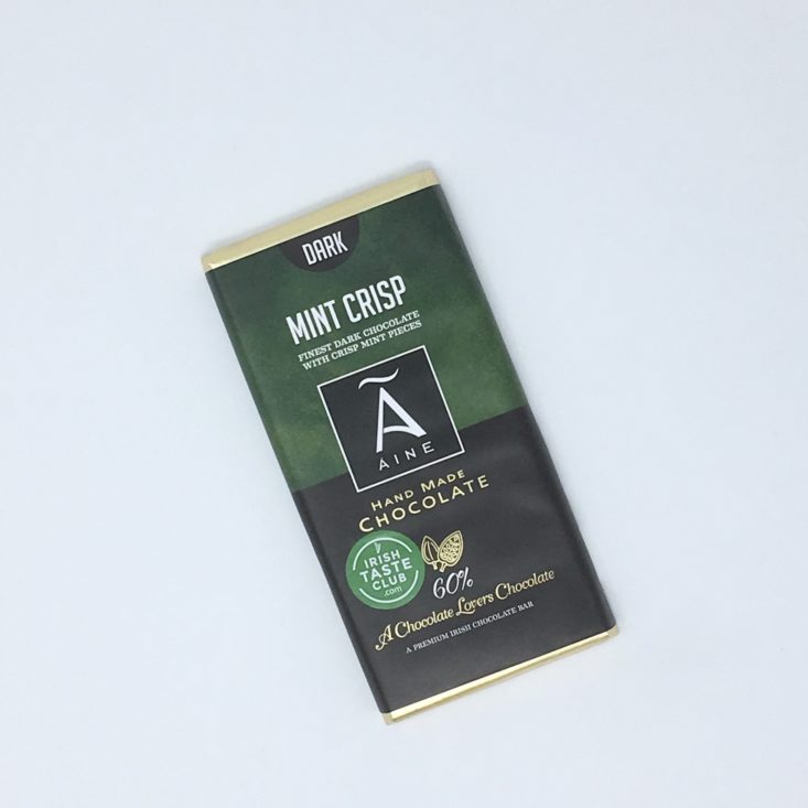 Irish Taste Club February 2019 - Áine’s Hand-Made Dark Chocolate Mint Crisp Front