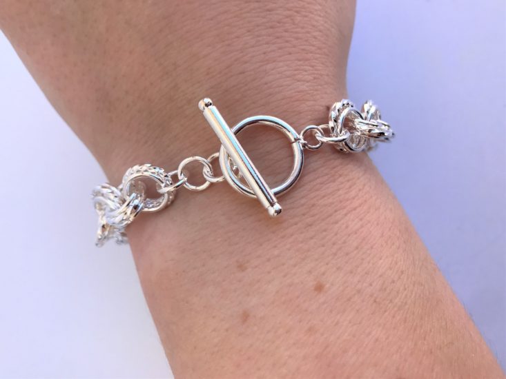 Jewellery Subscription Box Review March 2019 - Silver Chain Toggle Bracelet Onn 2 Top