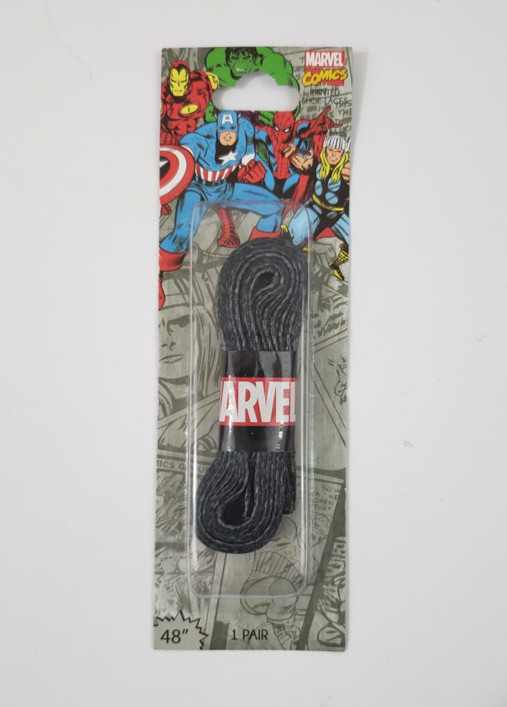 Loot Remix March 2019 Review – Marvel All-Over Comic Laces 1 Package Top