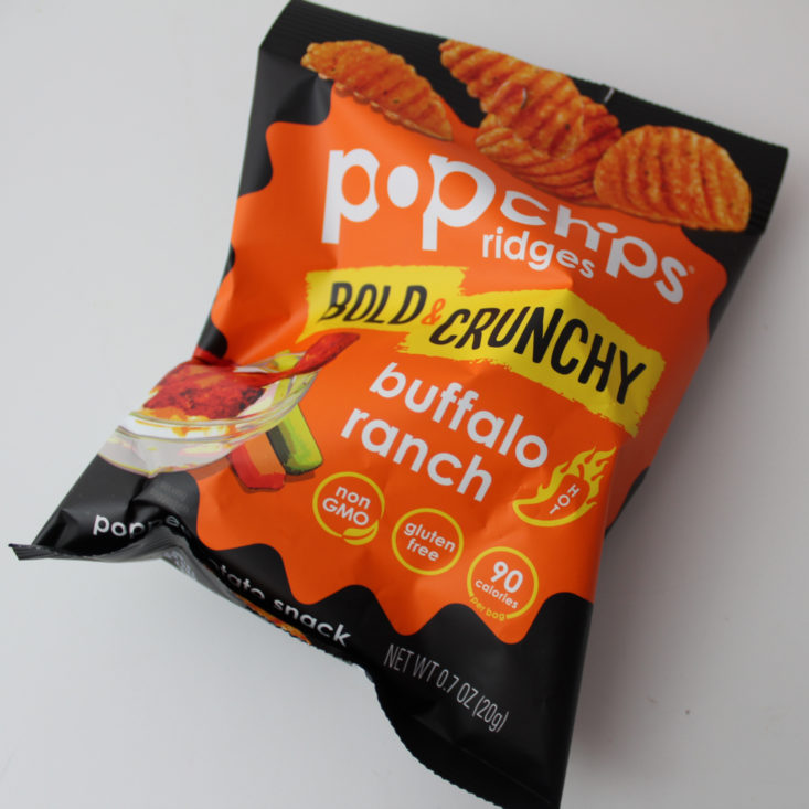 Love with Food March 2019 - Pop Chips Ridges in Buffalo Ranch Package Front
