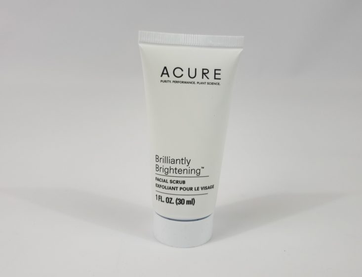 LuckyVitamin Deluxe Sample Edition Beauty Bag March 2019 - Acure Brightening Facial Scrub Front