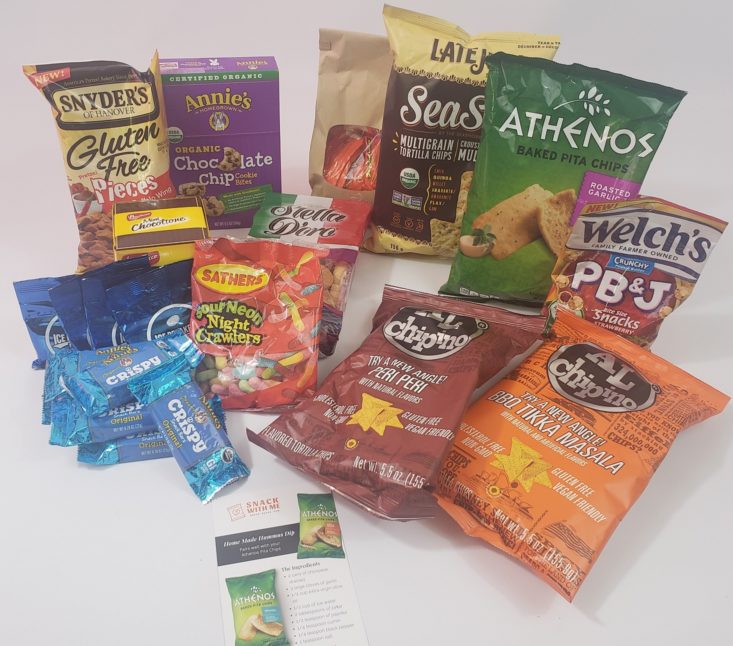 Monthly Box Of Food And Snack Review March 2019 - All Contents Front