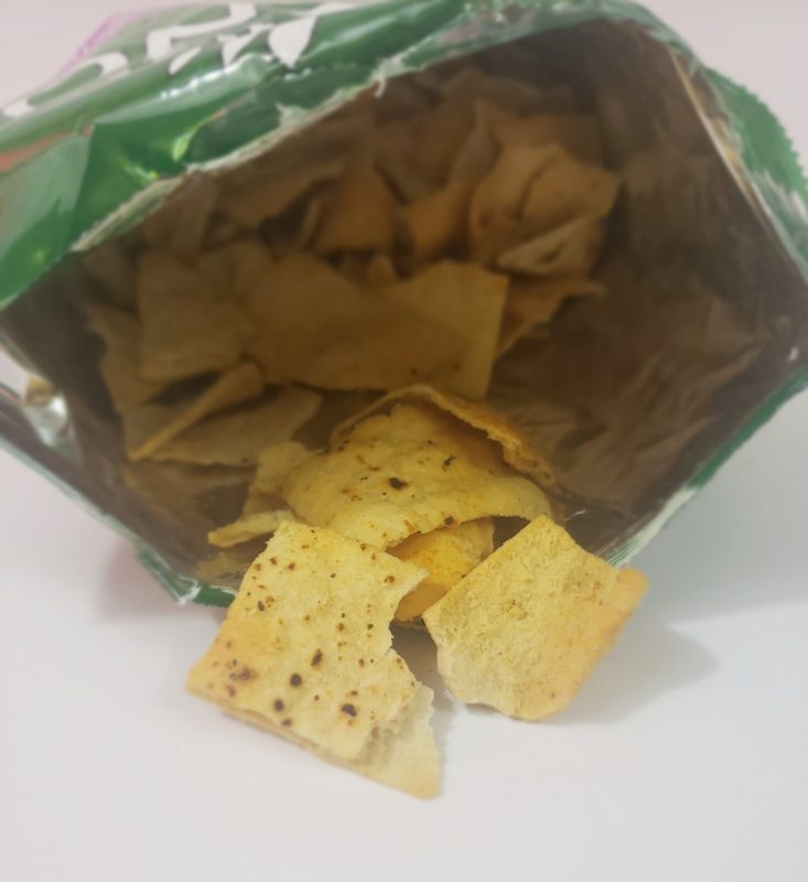 Monthly Box Of Food And Snack Review March 2019 - Athenos Baked Pita Chips Roasted Garlic And Herb Open Packet Top