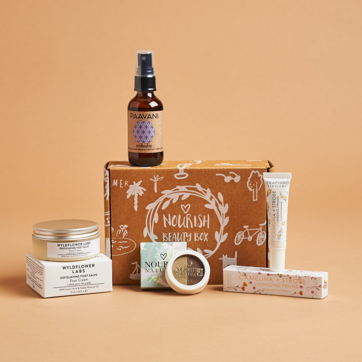 Nourish Beauty Box March 2019 all contents