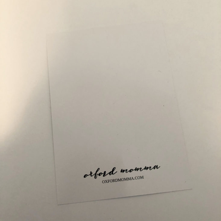 Oxford Momma Box February 2019 - Bathroom Art Print Back
