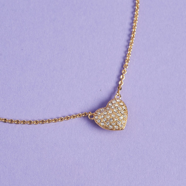 Rocksbox February 2019 heart necklace detail