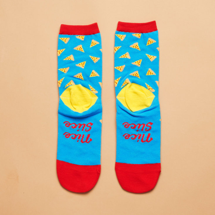 Say It With A Sock Womens March 2019 pizza socks bottom