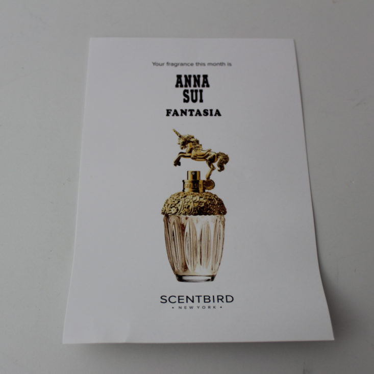 Scentbird March 2019 - Booklet Front