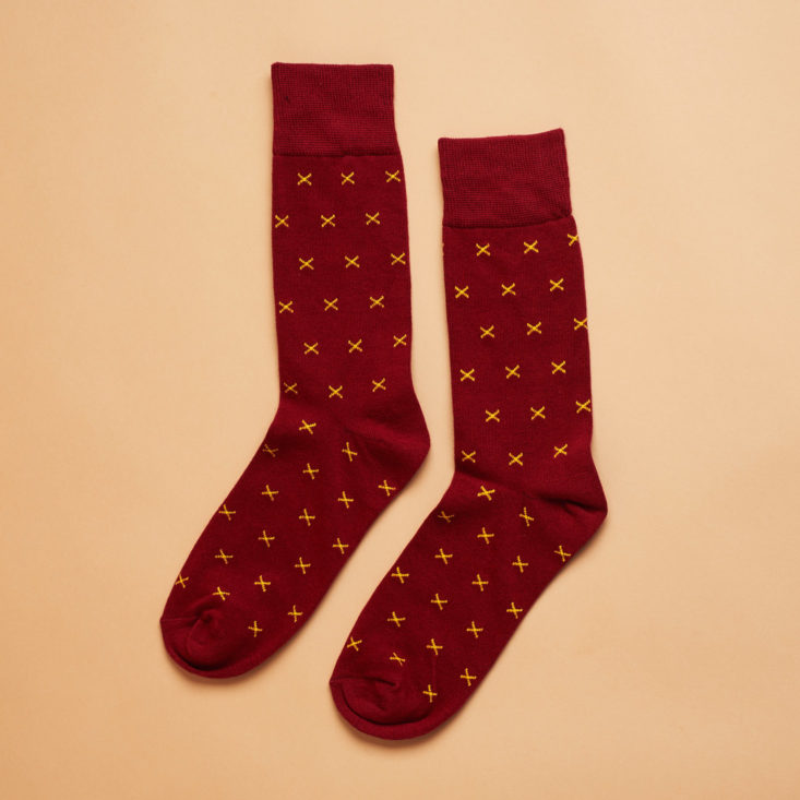 Society Socks March 2019 burgundy socks