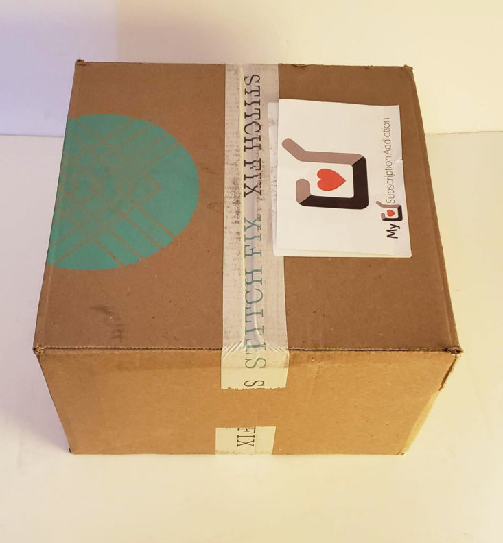 Stitch Fix Plus Size Clothing Box January 2019 - Box Top