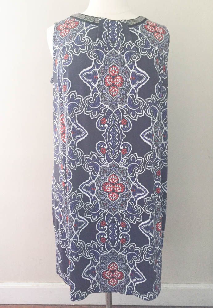 Stitch Fix Plus Size Clothing Box March 2019 - Carelle Beaded Neckline Dress Wearing Front