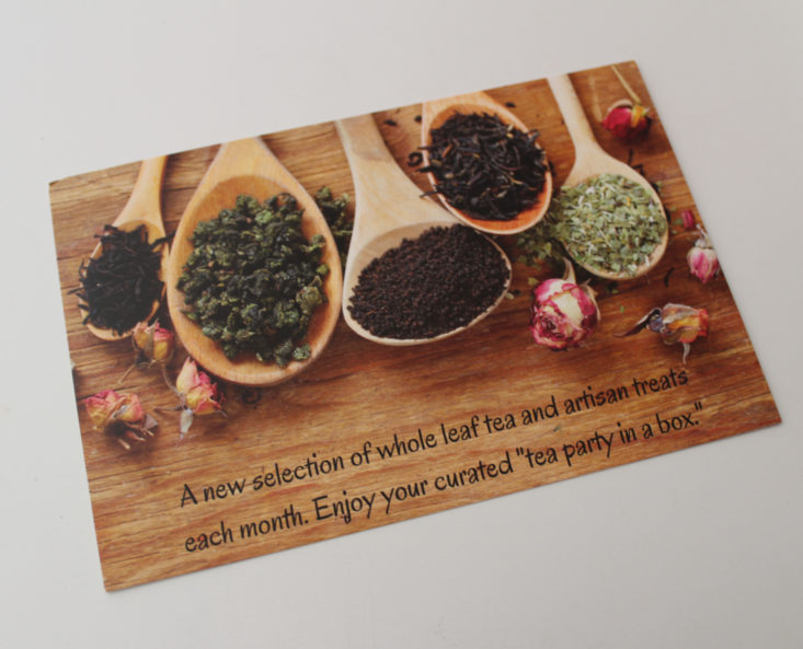 Tea Box Express March 2019 - Booklet Front