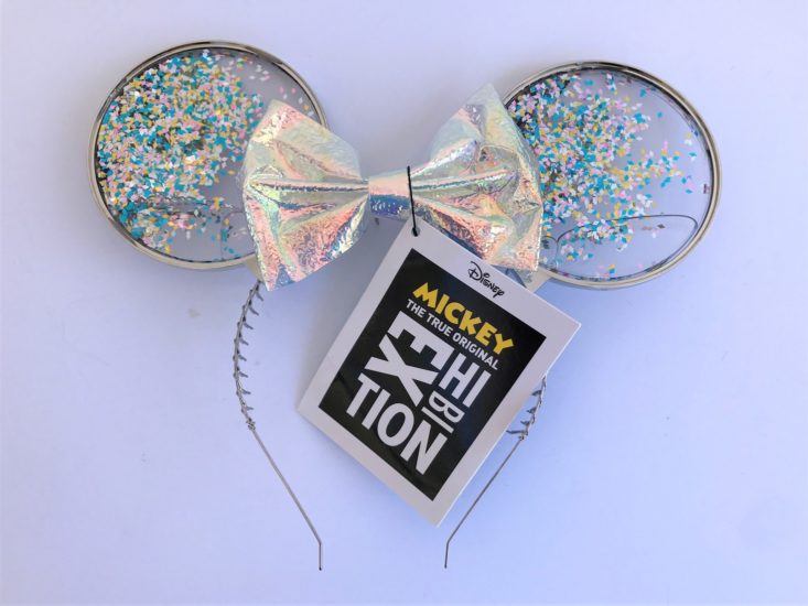 The Mouse Merch Box March 2019 - Mickey Exhibition Sparkle Ears With Tag Front