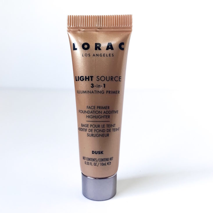 Ulta The Glow Up Kit Review March 2019 - LORAC Light Source 3-in-1 Illuminating Primer in Dusk Front