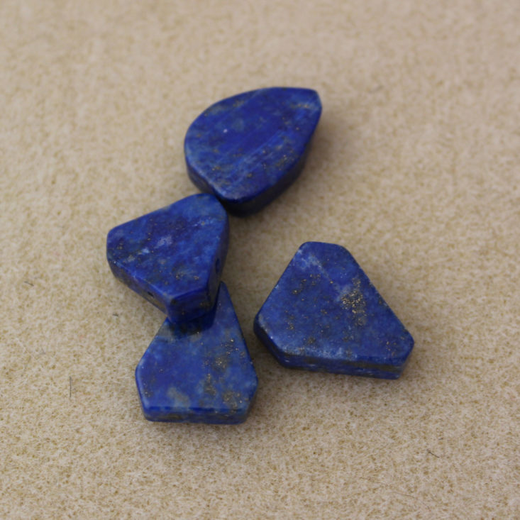 Vintage Bead Box March 2019 - Lapis Beads Front View