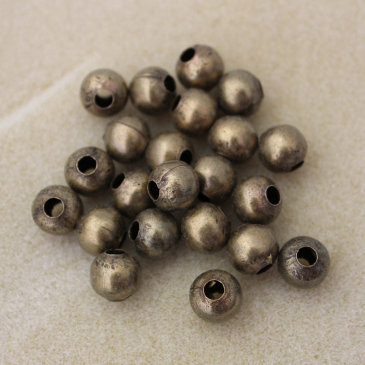 Vintage Bead Box March 2019 - Metal Beads Top View