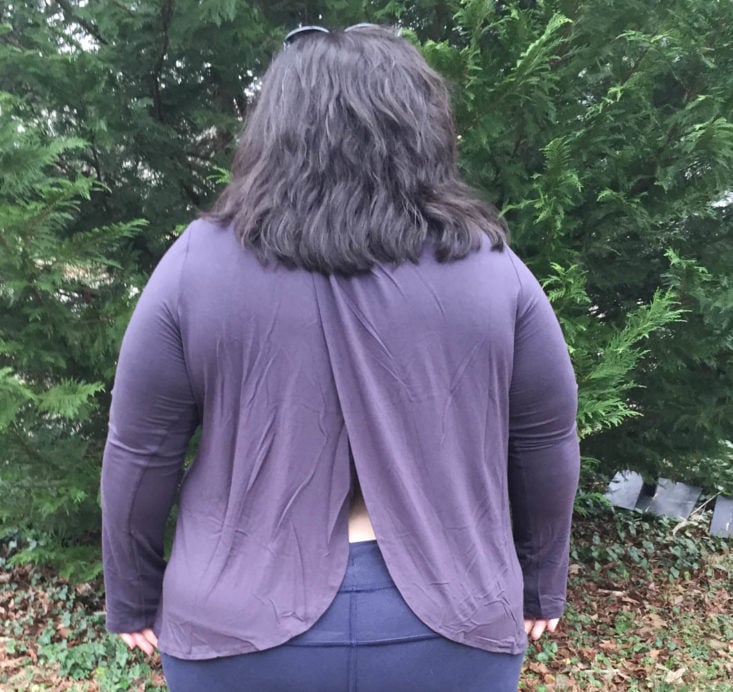 Wantable Fitness Edit Subscription Review February 2019 - Lola Flutter Back Long Sleeve Top by Lola Getts Onn Back