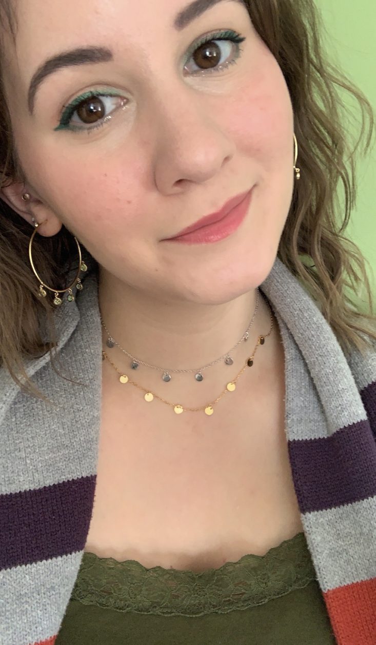 XIO Jewelry Subscription Review March 2019 - Charmed Choker Wear Front