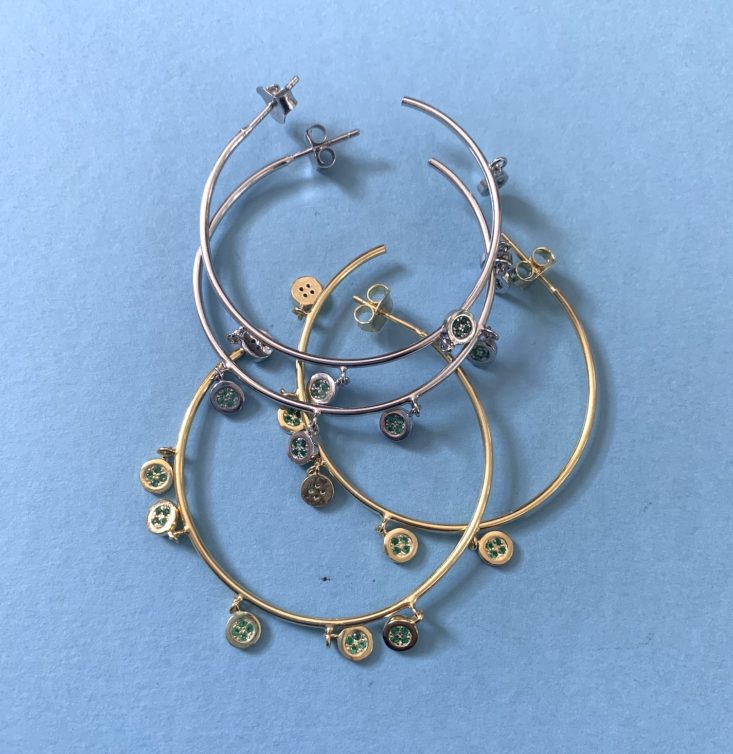 XIO Jewelry Subscription Review March 2019 - Lady Luck Hoops Earring Top