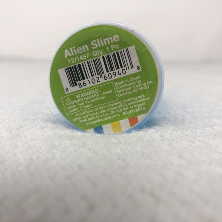20 Little Bookish Wardrobe April 2019 - Alien Slime (Oriental Trading)
