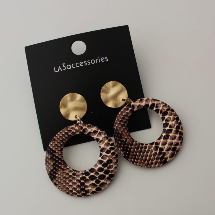 A Little Touch of Magick March 2019 Review - Snakeskin Hoop Earrings Top
