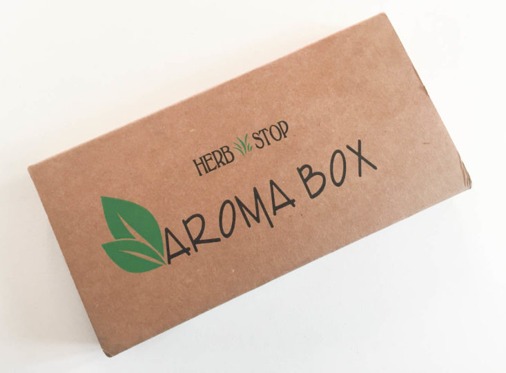 Aroma Box By Herb Stop Cedarwood Sampler March 2019 - Box Front
