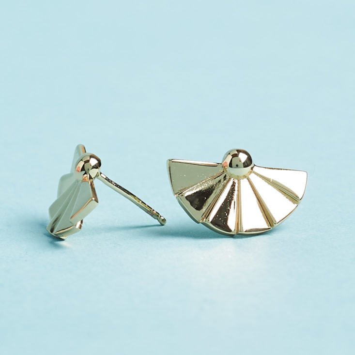 Aurate gold fan earrings