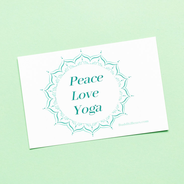 Buddhi Box Yoga April 2019 card front