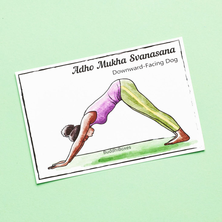 Buddhi Box Yoga April 2019 yoga pose card front