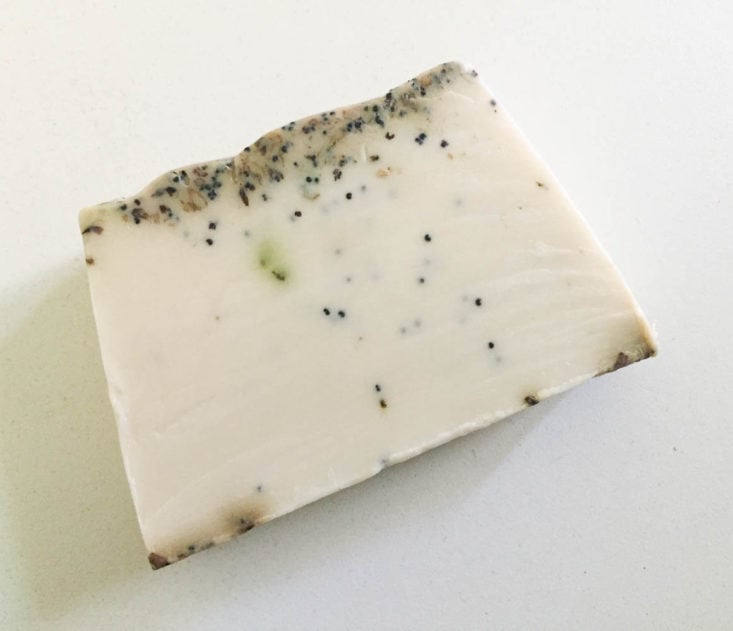 California Found Subscription Box Review April 2019 - Lavender + Poppy Exfoliating Goat's Milk Soap by Fiddlefish Top