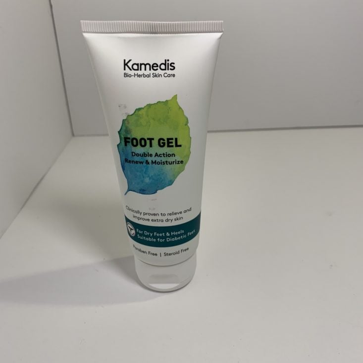 Cocotique March 2019 Review - Kamedis Hydrating Foot Gel Front