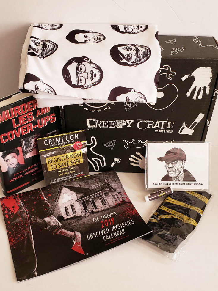 Creepy Crate Winter 2019 Review - All Products Group Shot Top