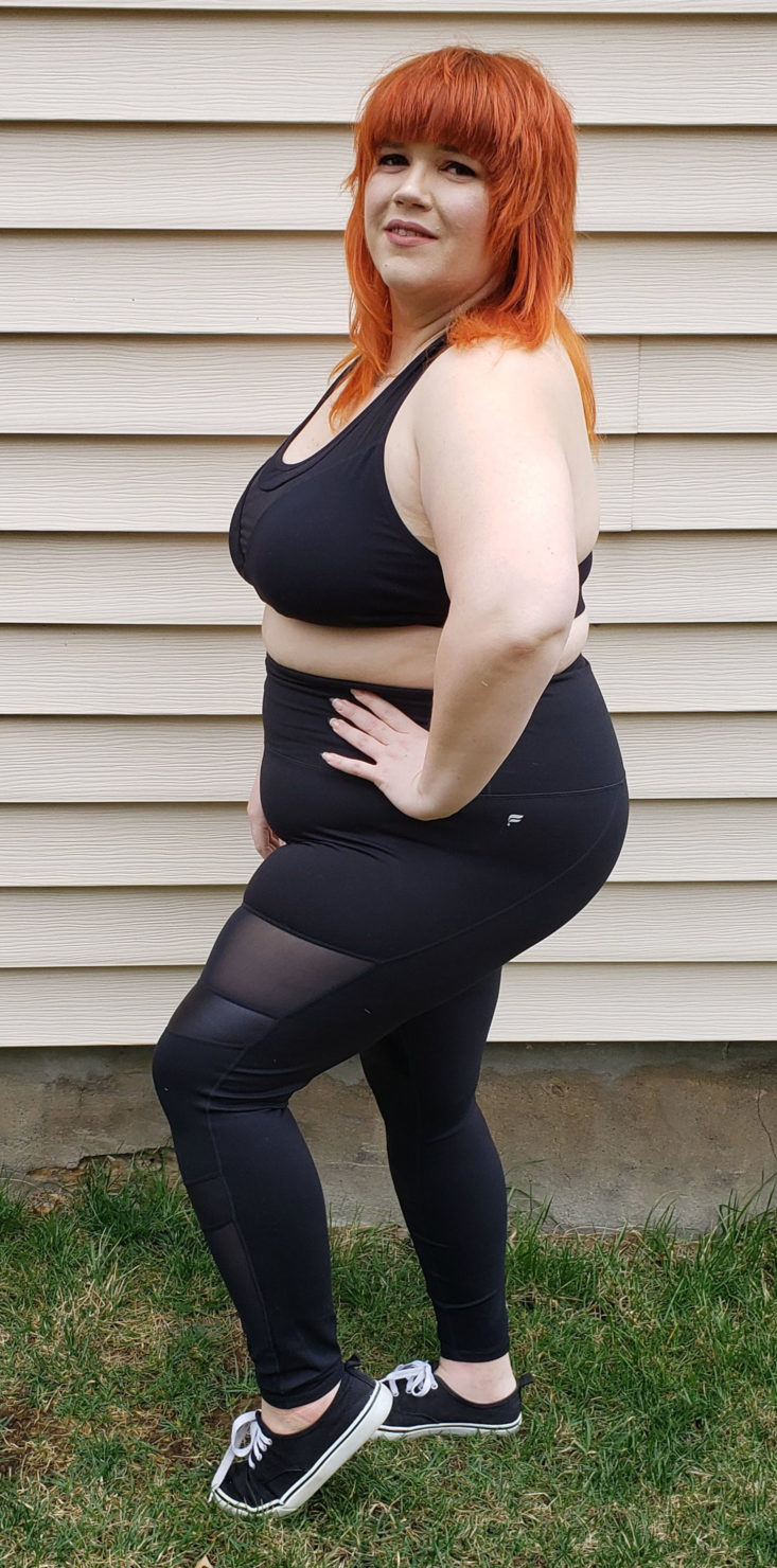 Fabletics Plus Size February 2019 Box - Ultra High-Waisted Statement Powerhold Leggings Size 3x Side View