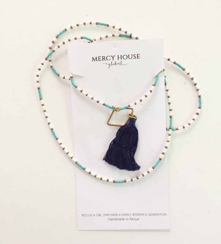 Fair Trade Friday Subscription Box Review April 2019 - Seed Bead Tassel Wrap Necklace by Have Hope, Kenya 1 Top