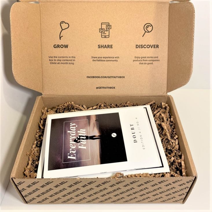 Faithbox “Doubt” March 2019 - Opened Box