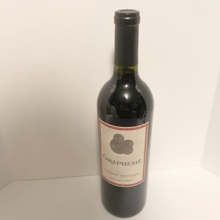 Firstleaf Wine Subscription Review April 2019 - 2017 Print Shop Cellars Grapheme Cabernet Sauvignon Bottle Front