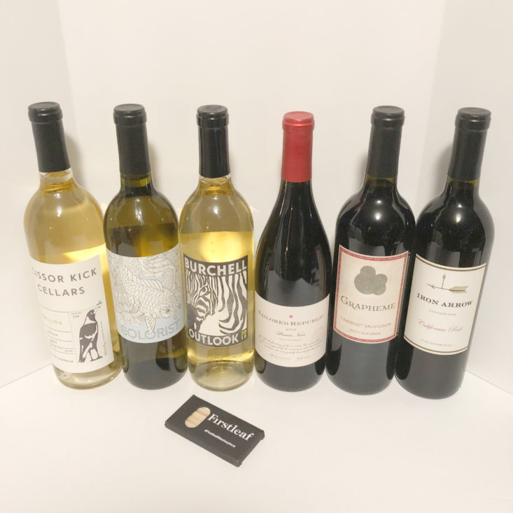 Firstleaf Wine Subscription Review April 2019 - All Bottles Front