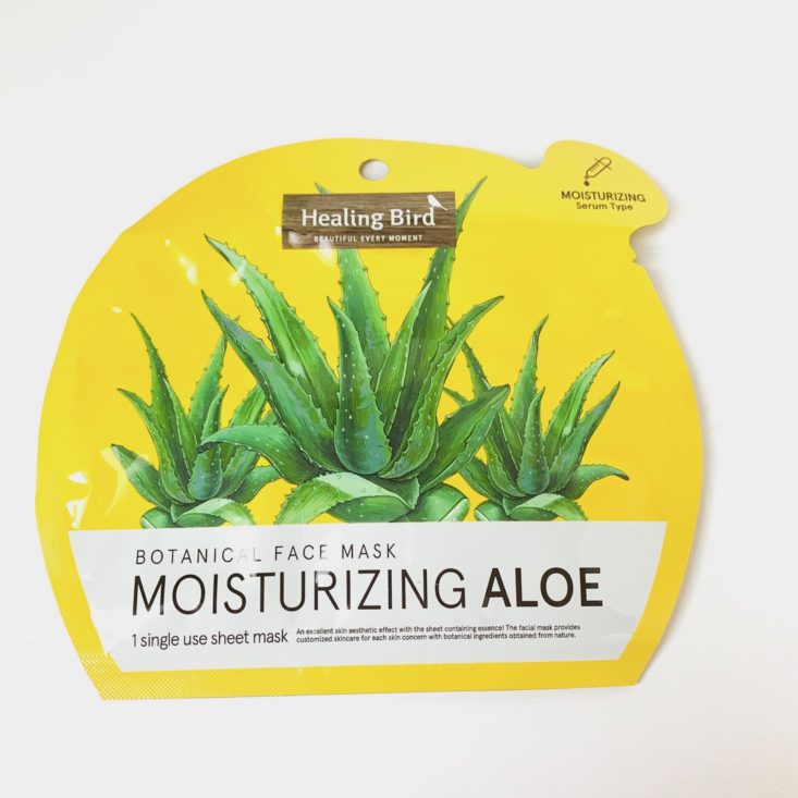 KoKoStyle Review April 2019 - Healing Bird Botanical Face Mask in Aloe Top