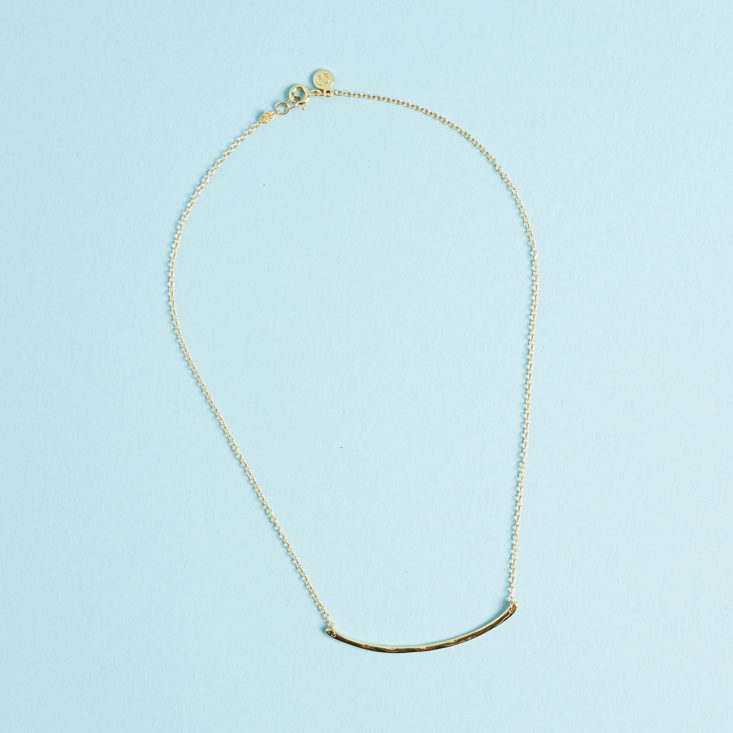 Gorjana Hammered Curved Bar Necklace