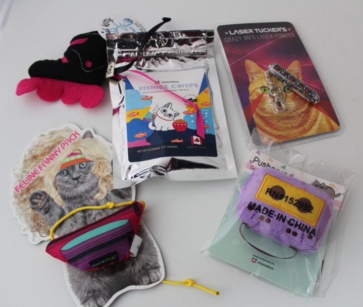 Meowbox Review April 2019 - All Items Shown