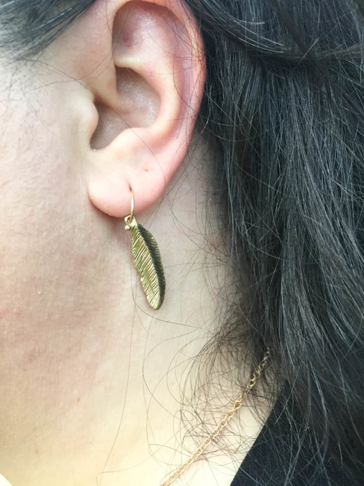 Nadine West Subscription Box Review April 2019 - Feather Weather Earrings 2 On Side