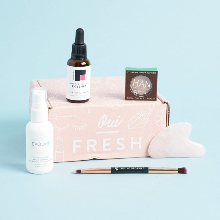 contents of Oui Fresh Beauty Box April 2019