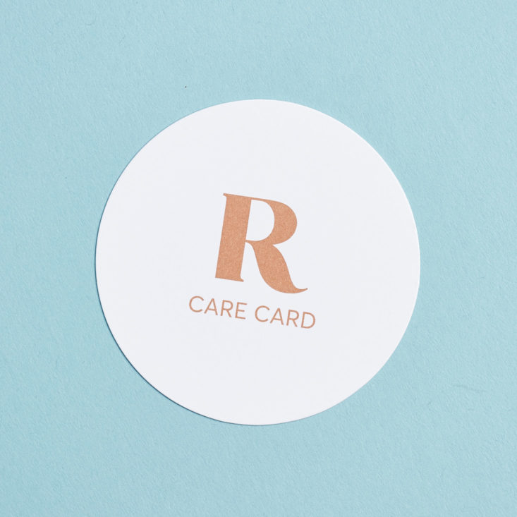 Rocks Box March 2019 care card