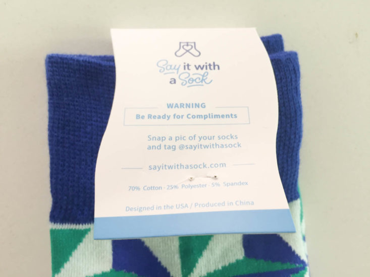 Say it with a sock mens two pair april 2019 - Printed 2 Top