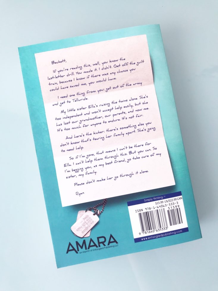 Scribbler Volume 13 Review March 2019 - The Last Letter by Rebecca Yarro Back Top