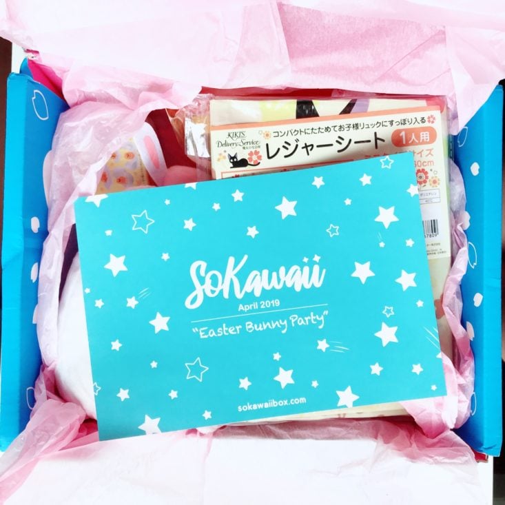 SoKawaii Easter Bunny Party Review April 2019 - Box Opened Top