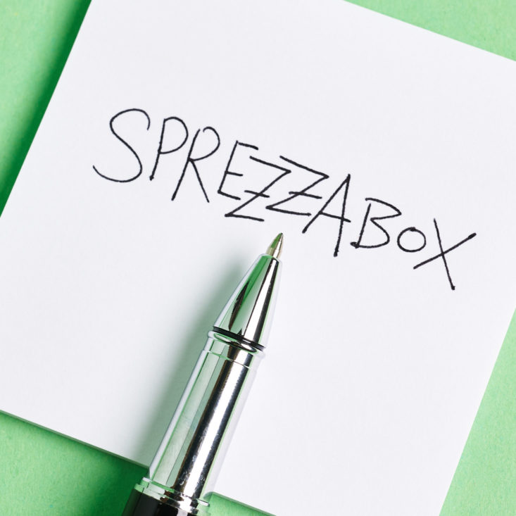 Sprezzabox April 2019 pen writing sample